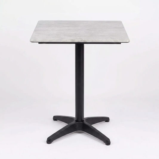 Square 60cm Super Matte Smart Table Top with Corsica Deluxe Table Base Dining Table