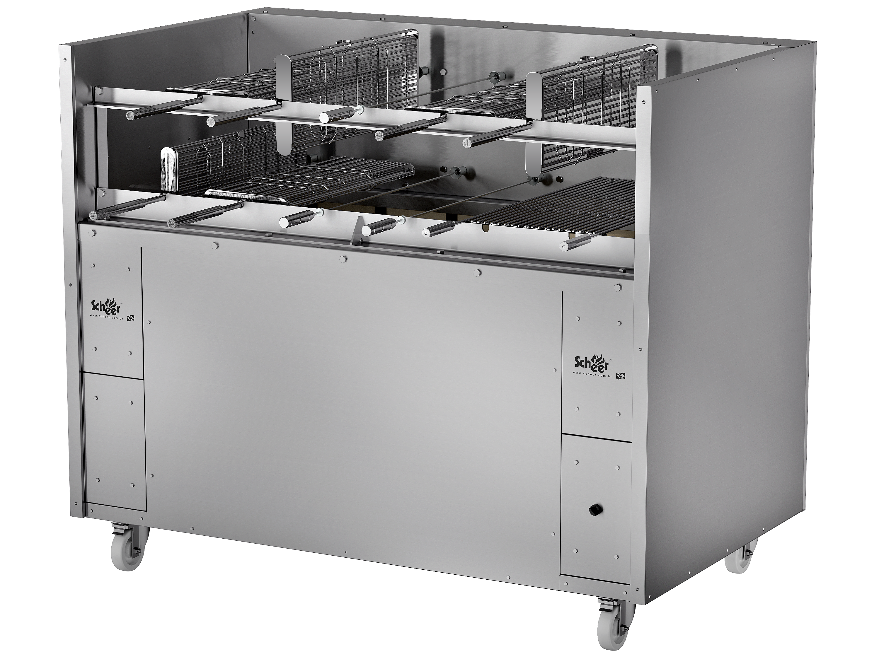 Scheer Proline Chicken Machine - 1800mm Charcoal Rotisserie