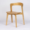 Clare Elmwood Dining Chair with Curved Backrest