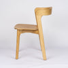Clare Elmwood Dining Chair with Curved Backrest