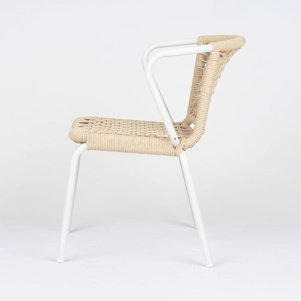 Como Stackable Rope Outdoor Arm Chair