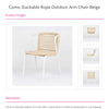 Como Stackable Rope Outdoor Arm Chair