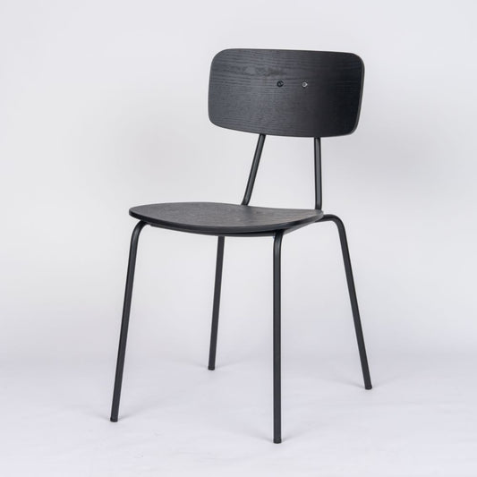 Coral Steel Side Chair with Plywood Seat
