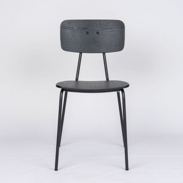Coral Steel Side Chair with Plywood Seat