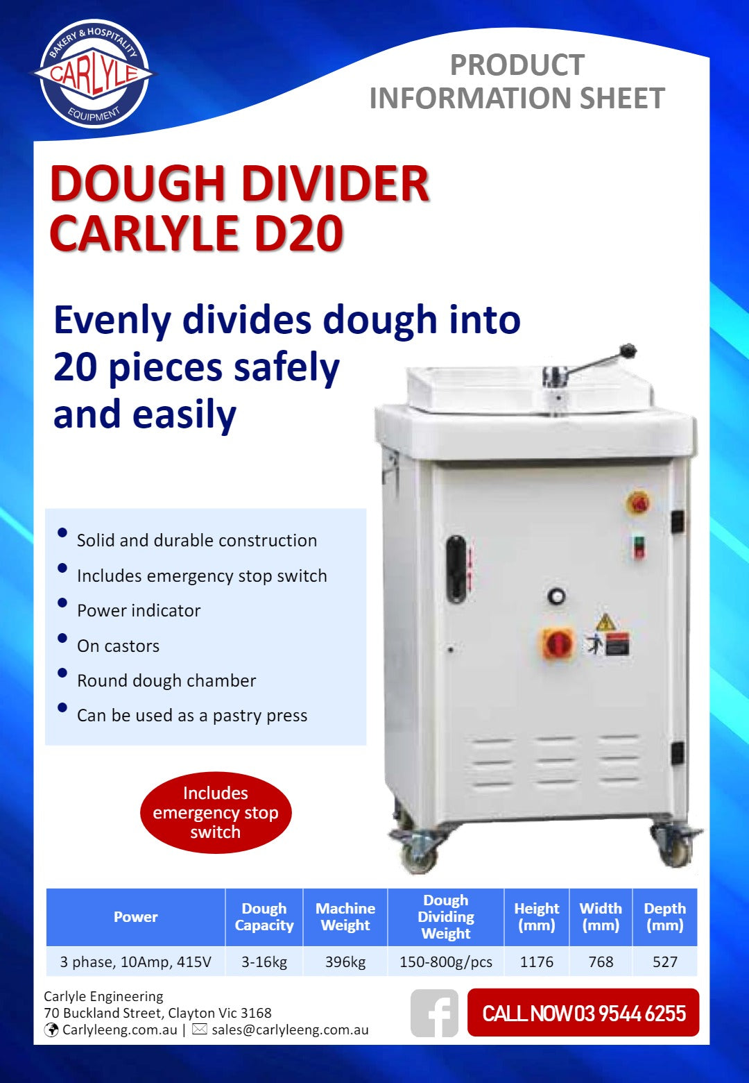 Thumbnail - Carlyle CM D20 - Dough Divider