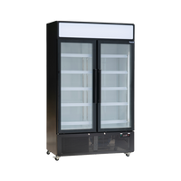 Exquisite DC880PB Black Two Door Upright Fridge