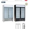 Exquisite DC880PB - Two Door Upright Display Fridge
