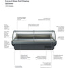 Bromic DD1250CG-NR - Curved Glass Deli Display