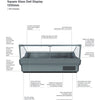Bromic DD1250SG-NR - Square Glass Deli Display