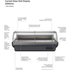 Bromic DD2500CG-NR - Curved Glass Deli Display