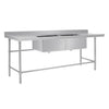 Vogue DE475 - Dishwasher Inlet Table With Double Bowl Sink
