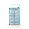 Skope TCE1000N Upright 2 Glass Door Fridge