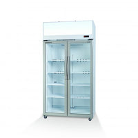 Skope TCE1000N Upright 2 Glass Door Fridge