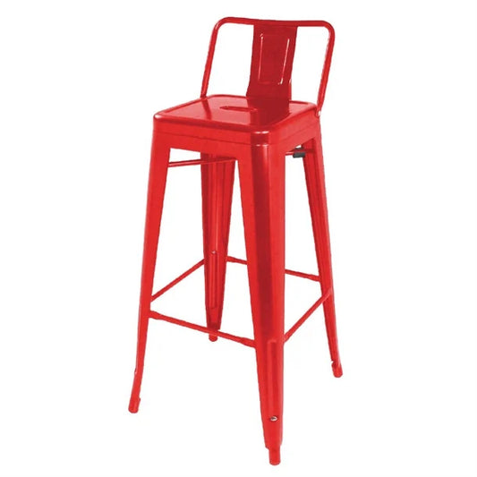 Bolero DL872 - Four Steel Bistro High Stools With Backrest