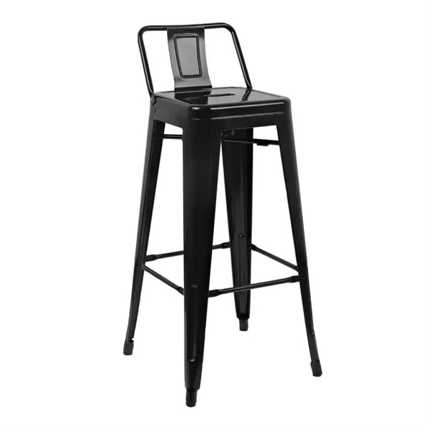 Bolero DL882 - Four Steel Bistro High Stools With Backrest