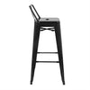 Bolero DL882 - Four Steel Bistro High Stools With Backrest