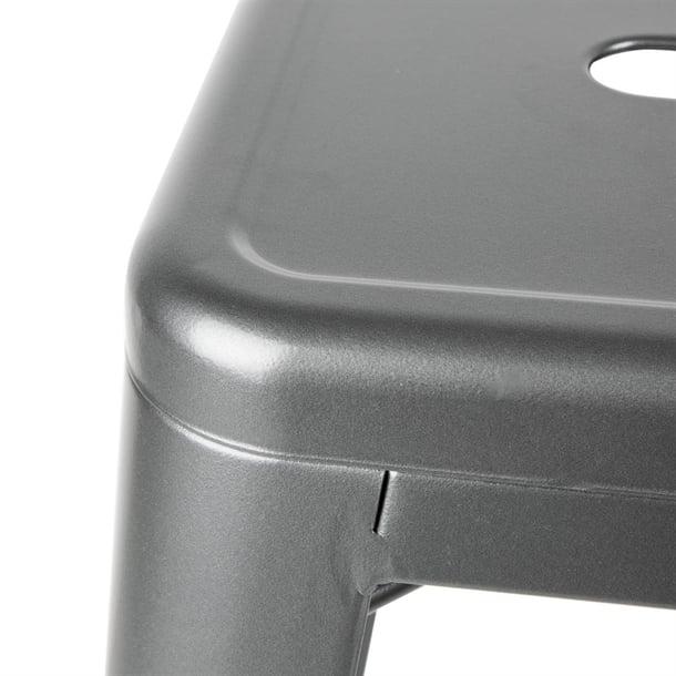 Bolero DM935 - Four Steel Bistro High Stools With Backrest