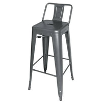 Bolero DM935 - Four Steel Bistro High Stools With Backrest