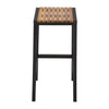 Bolero DS156 - Two Steel & Acacia Bar Stools