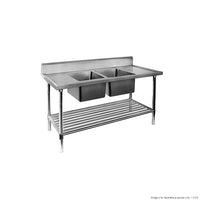 Modular Systems DSB7-2400C/A - Double Centre Sink Bench