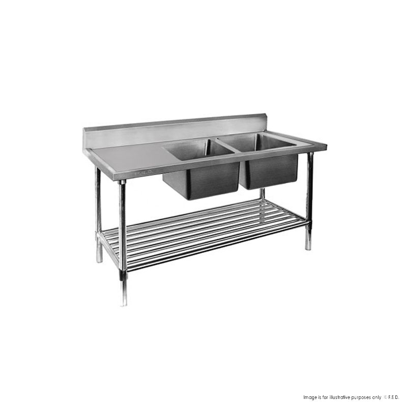 Modular Systems DSB7-2100R/A - Double Right Sink Bench