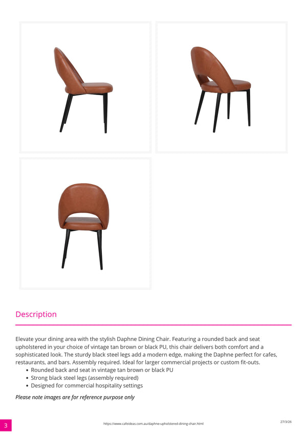 Daphne Upholstered Dining Chair