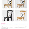 Darlinghurst Elmwood Cross Back Bar Stool with Rattan Seat