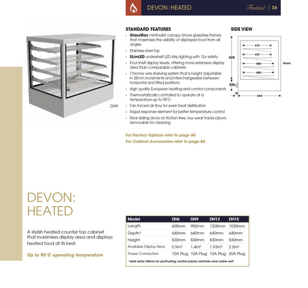 Festive Devon Heated 1200 - Hot Food Display