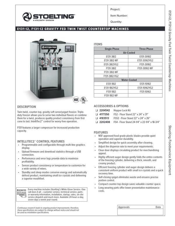 Stoelting E131 - Soft Serve Machine