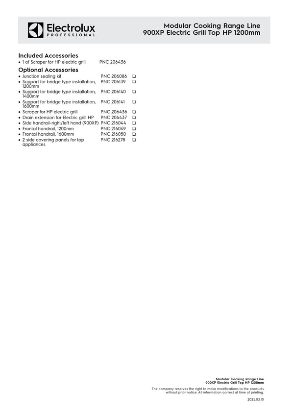 Electrolux Professional 900XP E9GRELGS0P - Electric BBQ Char Grill Top