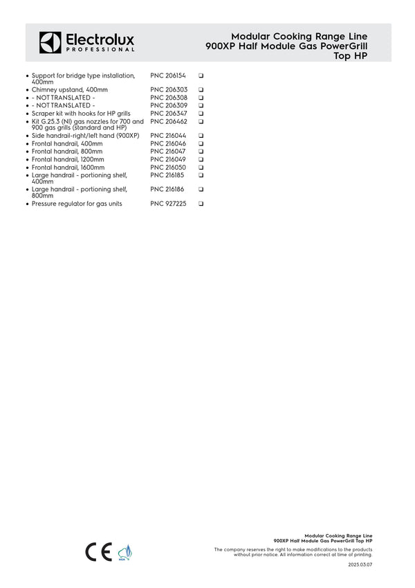 Electrolux Professional 900XP E9GRGDGC0P - Gas BBQ Char Grill Top