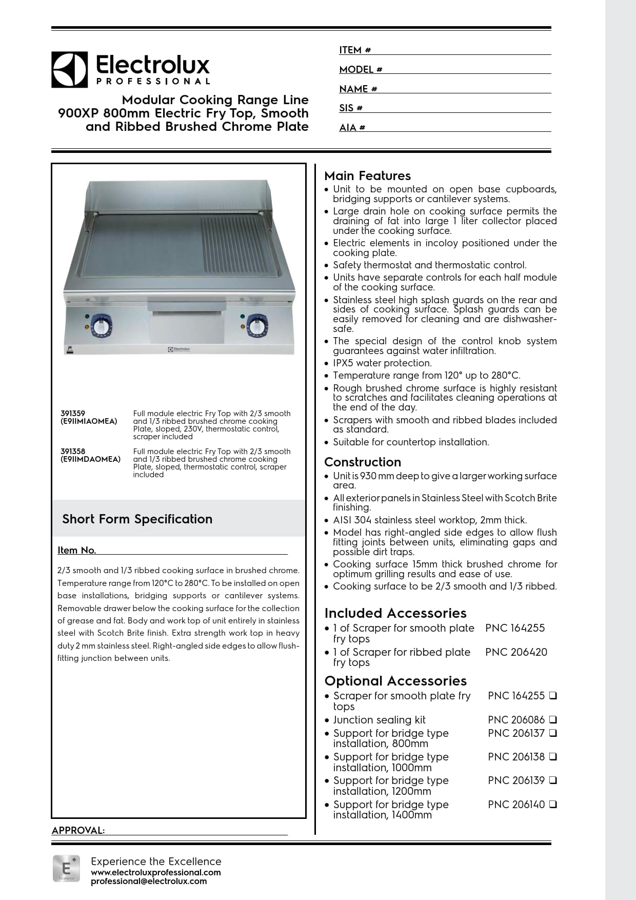 Electrolux Professional 900XP E9IIMDAOMEA - Electric Griddle Plate