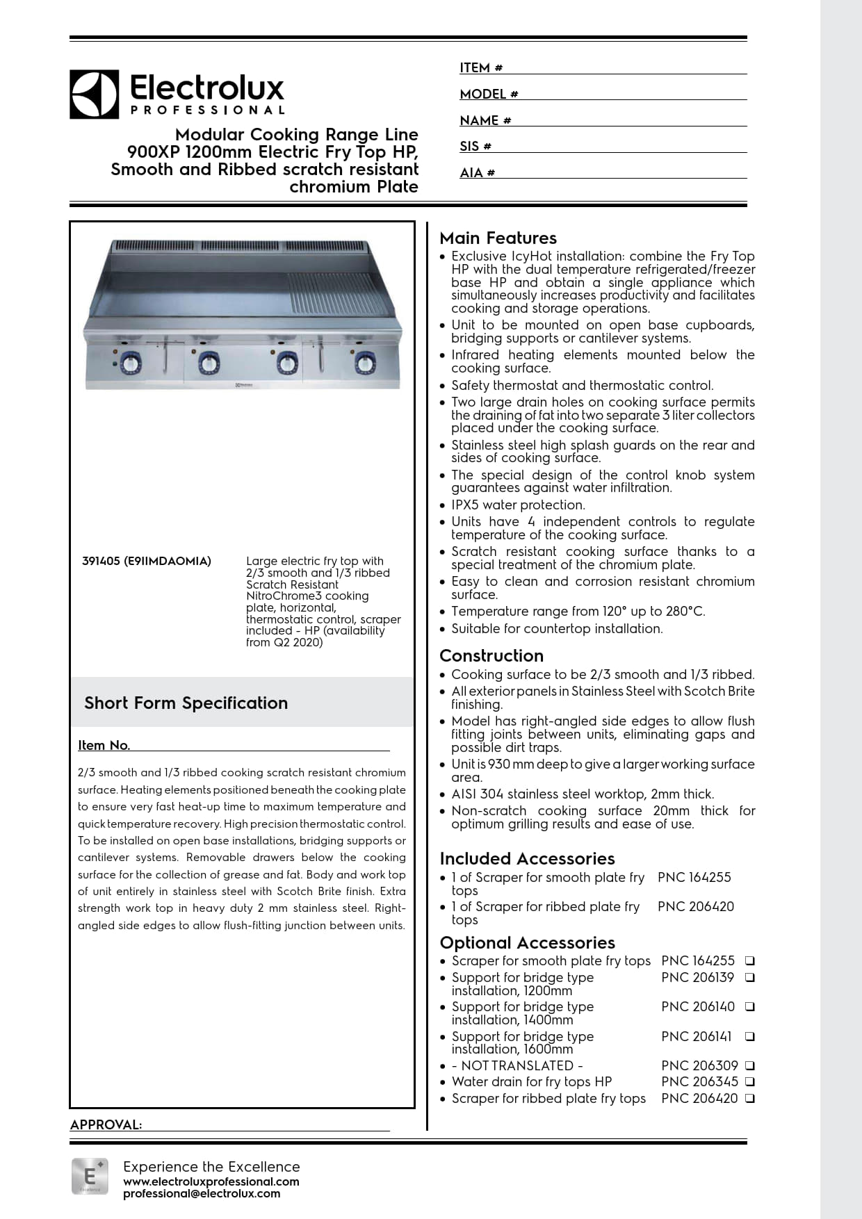 Electrolux Professional 900XP E9IIMDAOMIA - Electric Griddle Plate