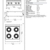 Electrolux Professional 900XP E9INEH4008 - Four Zone Electric Induction Cook Top