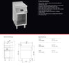 Giorik EN74CG - Open Base Worktop with Drawer