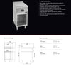 Giorik EN92CG - Stainless Steel Work Top with Drawer
