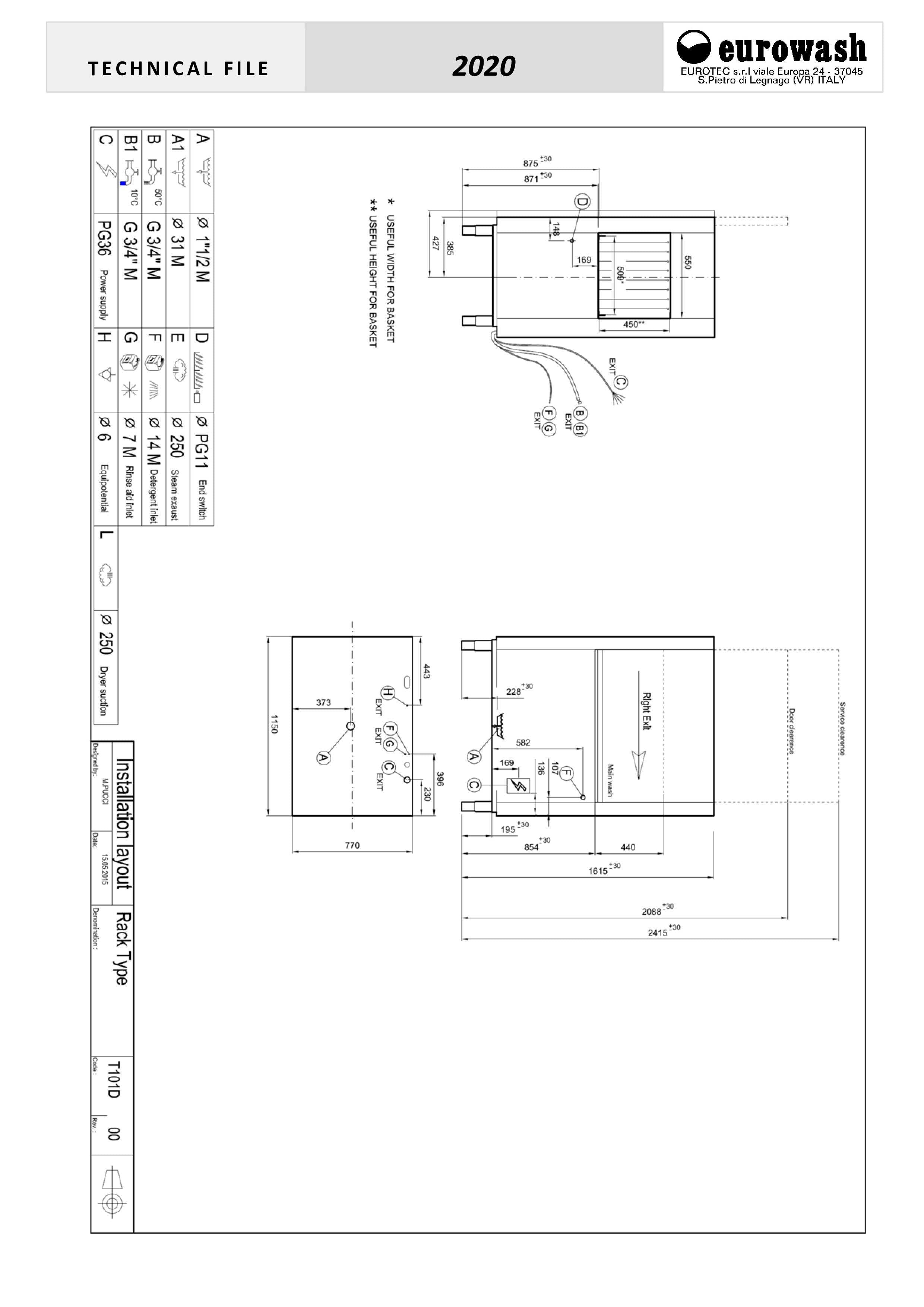 Eurowash EW3512 - Rack-Type Dishwasher