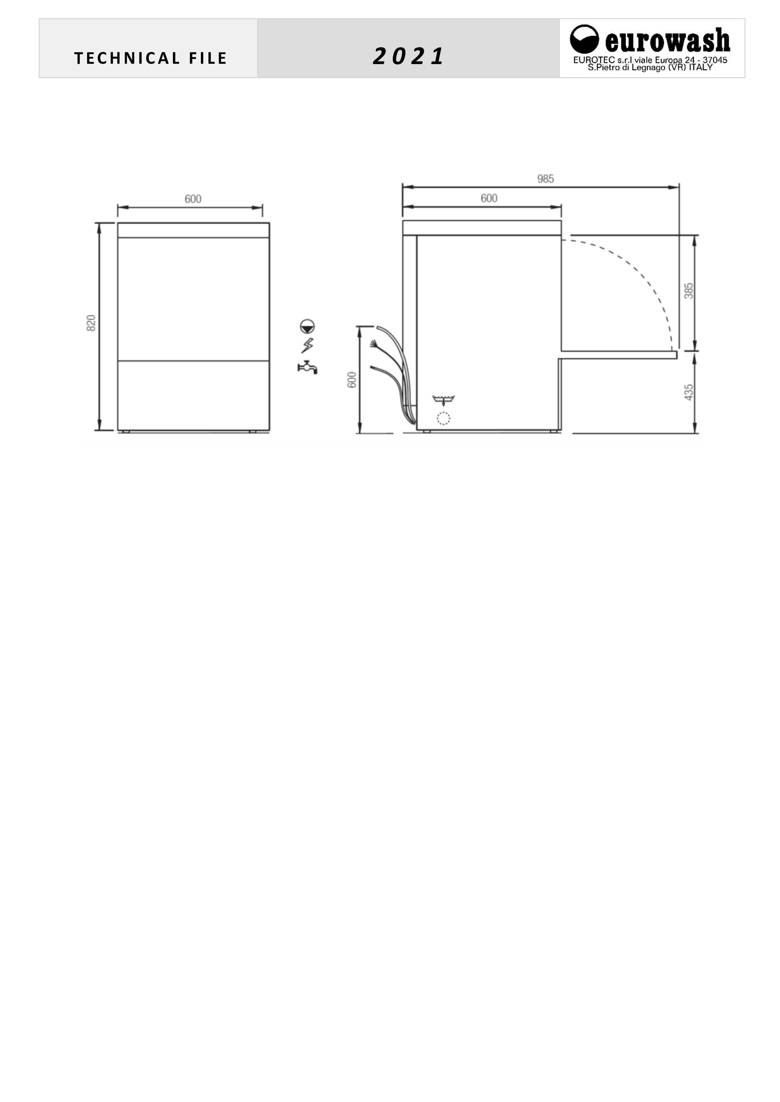 Eurowash TOP-Line EW620 - Undercounter Dishwasher
