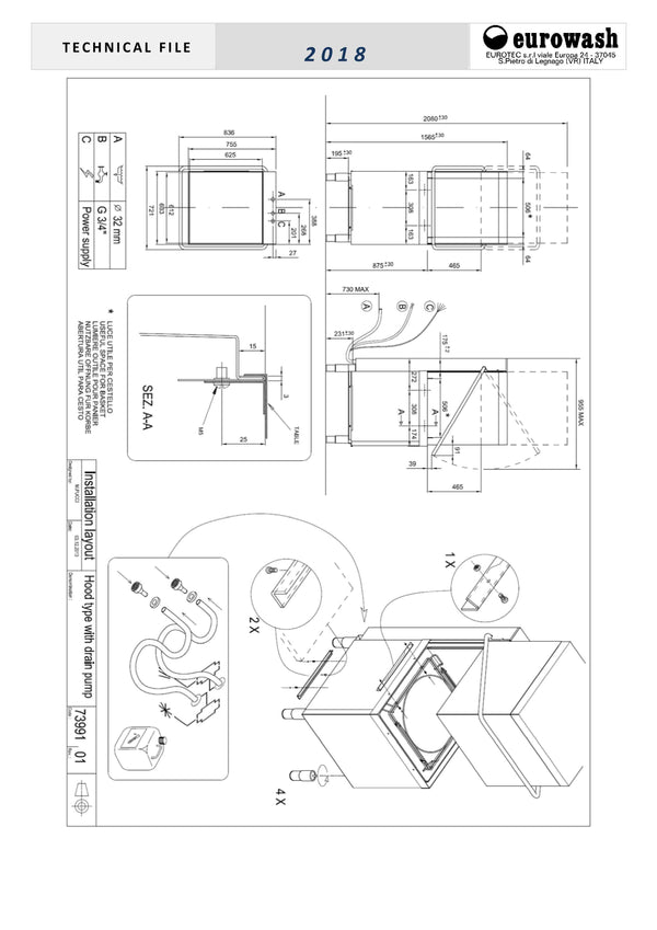 Eurowash E-Line EW800 - Pass Through Dishwasher