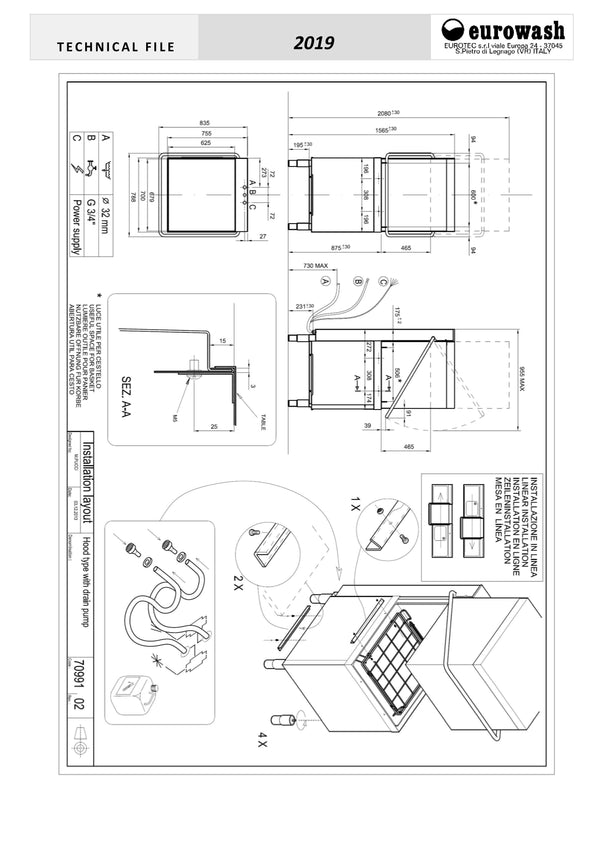 Eurowash E-Line EW900 - Pass Through Dishwasher