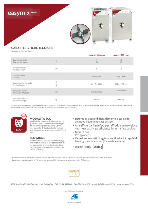 Iceteam1927 Promag Easymix 120 Revo - Electronic Pasteurizer