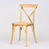 Elmwood Cross Back Chair with Rattan Seat
