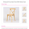 Elmwood Cross Back Chair with Rattan Seat