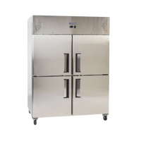 Exquisite GSF1412H Two Split Solid Doors Upright Freezer