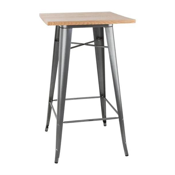 Bolero FB596 - Bistro Bar Table With Wooden Top