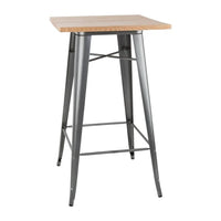 Bolero FB596 - Bistro Bar Table With Wooden Top