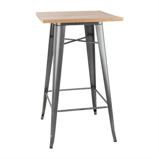 Bolero FB596 - Bistro Bar Table With Wooden Top