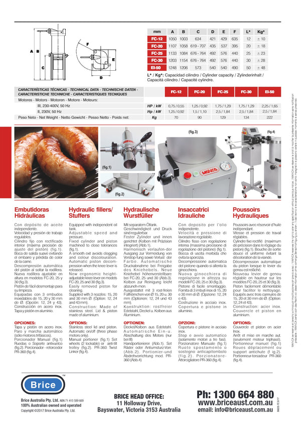 Mainca FC30 - Sausage Filler