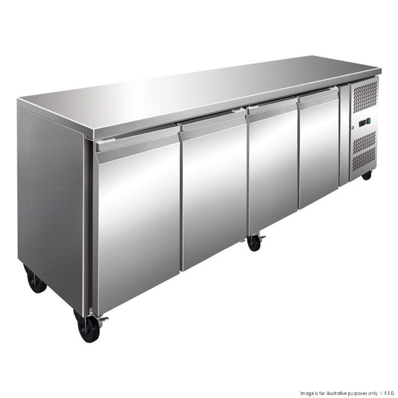 Thermaster FE4100TN - Four Door Bench Fridge
