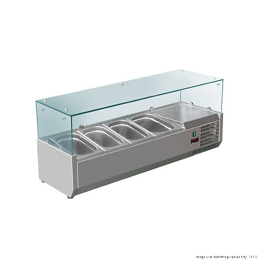 FED-X XVRX1200 Flat Glass Salad Bench